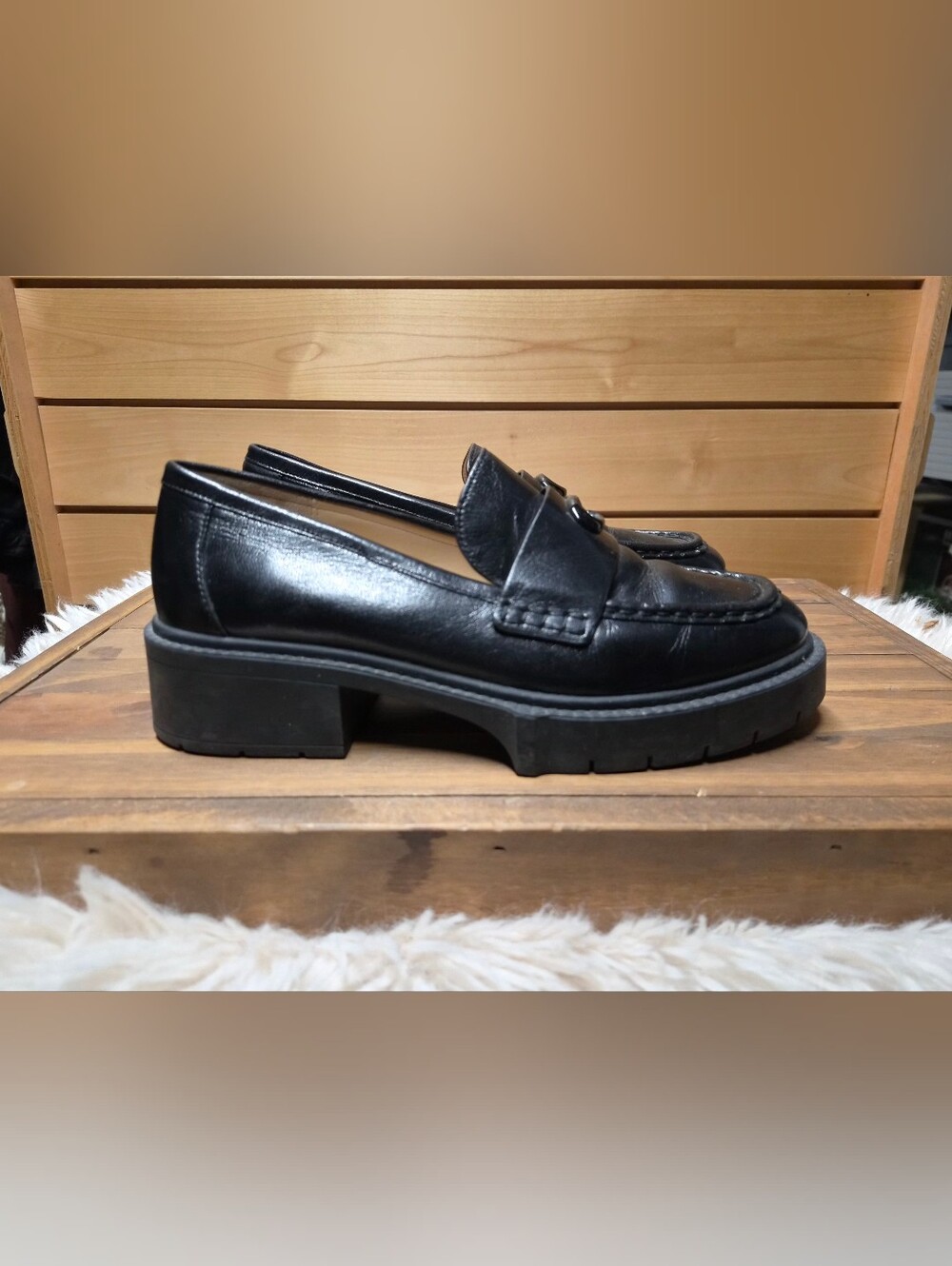 COACH Leah Platform Loafers Size 8.5 - Picture 7 of 11